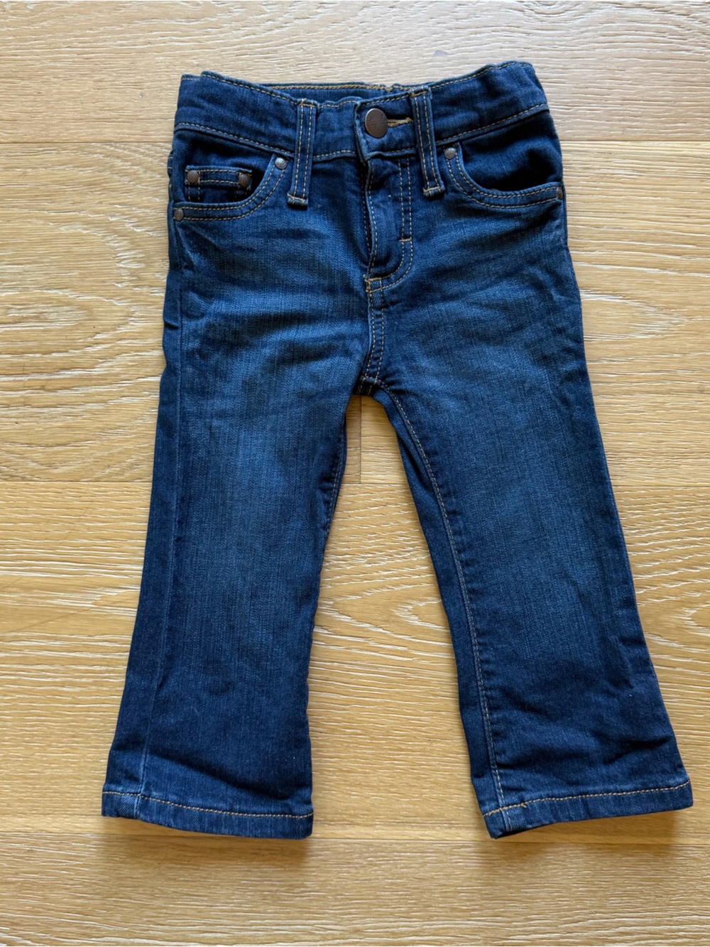 Wrangler Dark Blue Stretch Jeans - waist adjusters